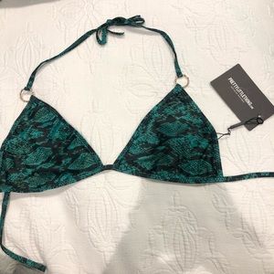 Green emerald bikini top